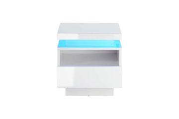 Picture of GLADE High Gloss Bedside Table with LED Lights