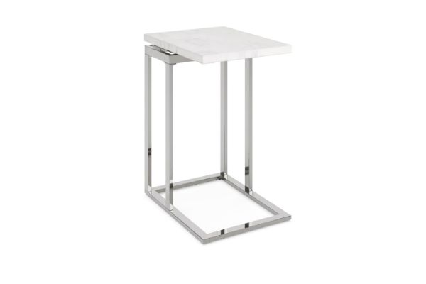 Picture of TALEN C-Shaped Marble Top Side Table