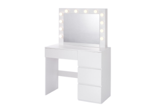 Picture of GWENN 4-Drawer Dressing Table with LED Bulb Mirror