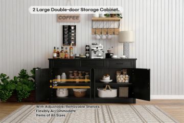 Picture of MORTI 165 4-Door Buffet (Black)