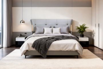 Picture of KIANA Air Leather Bed Frame with Integrated Touch LED Light in Queen/King Size