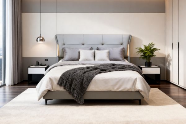 Picture of KIANA Air Leather Bed Frame with Integrated Touch LED Light - Queen