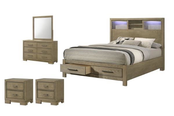 Picture of KENORA Bedroom Combo Set in Queen Size - 5PC