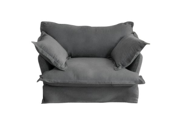 Picture of CAVINAS 3.5/2.5/1.5 Seater Fabric Sofa Range (Dark Grey) - 1.5 Seater