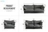 Picture of CAVINAS 3.5/2.5/1.5 Seater Fabric Sofa Range (Dark Grey) - 3.5+2.5+1.5 Sofa Set