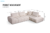 Picture of FABIEN Fabric Sectional Compressed Sofa (Beige) - Chaise Facing Left