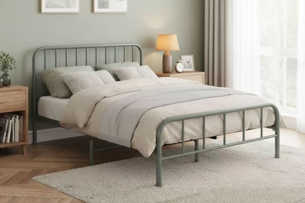Picture of FEXON King Single/Queen Size Metal Bed Frame (Grey)