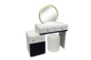 Picture of GLOW 3-Drawer 80-119 Extension Dressing Table with LED Mirror and NOOK Makeup Stool Set