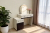 Picture of GLOW 3-Drawer 80-119 Extension Dressing Table with LED Mirror and NOOK Makeup Stool Set