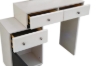 Picture of GLOW 3-Drawer 80-119 Extension Dressing Table with LED Mirror and NOOK Makeup Stool Set