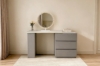Picture of NOOK 3-Drawer 110-160 Extension Dressing Table with LED Mirror and Makeup Stool Set