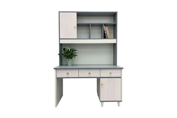 Picture of ZEAL 180×120 2-Door 3-Drawer Study Desk with shelf