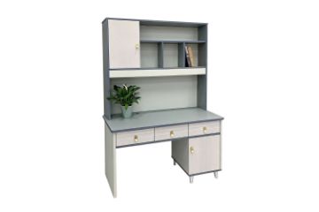 Picture of ZEAL 180×120 2-Door 3-Drawer Study Desk with shelf