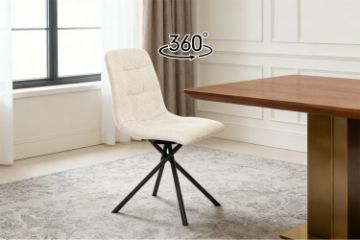 Picture of MARMURA 360° Swivel Dining Chair (Beige) - 4 Chairs in 1 Carton