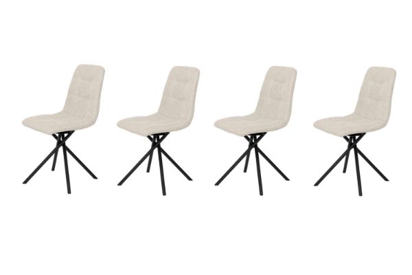 Picture of MARMURA 360° Swivel Dining Chair (Beige) - 4 Chairs in 1 Carton
