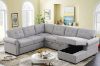 Picture of MERITON Modular Sofa/Pull-Out Sofa Bed with Storage Chaise (Light Grey)