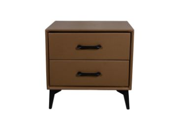 Picture of NORDICA 2-Drawer Bedside Table (Brown)