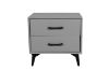 Picture of NORDICA 2-Drawer Bedside Table (Dark Grey)