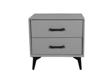 Picture of NORDICA 2-Drawer Bedside Table (Dark Grey)