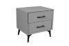 Picture of NORDICA 2-Drawer Bedside Table (Dark Grey)