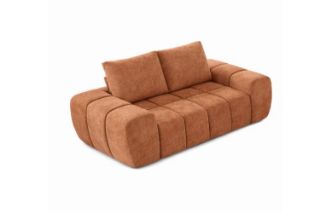 Picture of FABIEN 3/2 Seater Fabric Compressed Sofa Range (Brown) - 2 Seater