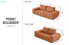 Picture of FABIEN 3/2 Seater Fabric Compressed Sofa Range (Brown) - 3 Seater