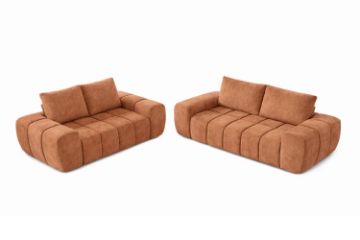 Picture of FABIEN 3/2 Seater Fabric Compressed Sofa Range (Brown) - 3+2 Sofa Set