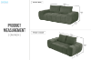 Picture of FABIEN 3/2 Seater Fabric Compressed Sofa Range (Green) - 3 Seater