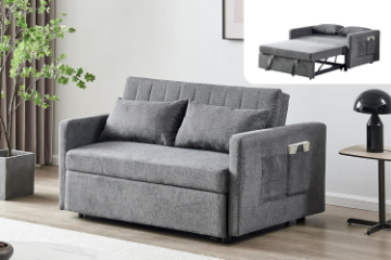 Picture of JOSSILYNN Chenille Fabric Sofa Bed with Side Pocket