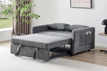 Picture of JOSSILYNN Chenille Fabric Sofa Bed with Side Pocket
