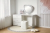 Picture of AURELIA 3-Drawer 110-160 Extension Dressing Table with LED Mirror and Makeup Stool Set