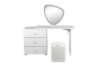 Picture of AURELIA 3-Drawer 110-160 Extension Dressing Table with LED Mirror and Makeup Stool Set