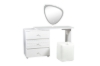 Picture of AURELIA 3-Drawer 110-160 Extension Dressing Table with LED Mirror and Makeup Stool Set
