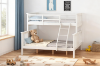 Picture of FORESTER Solid Wood Single-Double Bunk Bed (White)