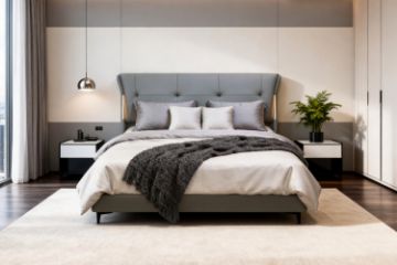 Picture of KIANA Air Leather Bed Frame with Integrated Touch LED Light in Queen/King Size