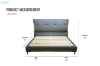 Picture of KIANA Air Leather Bed Frame with Integrated Touch LED Light in Queen/King Size