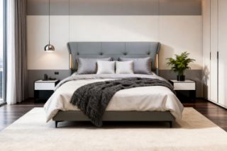 Picture of KIANA Air Leather Bed Frame with Integrated Touch LED Light - Queen