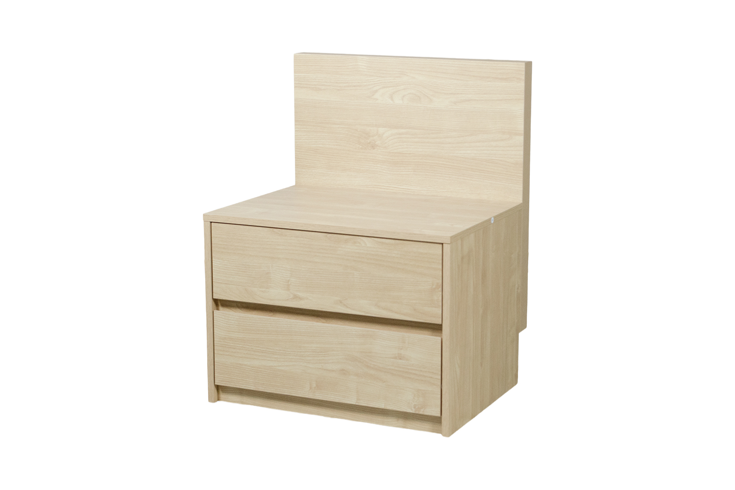 YUKI 2-Drawer Bedside Table with Back Panel