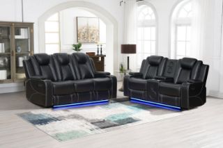 Picture of FAIRWAY Air Leather Dual Motor Reclining Sofa Range - 3RRC+2RRC Sofa Set