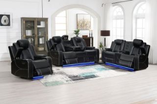 Picture of FAIRWAY Air Leather Dual Motor Reclining Sofa Range - 3RRC+2RRC+1R Sofa Set