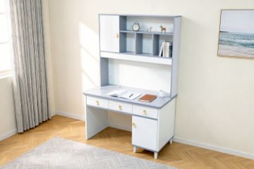 Picture of ZEAL 120 2-Door 3-Drawer Study Desk with shelf