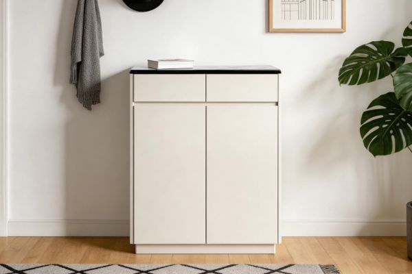 Picture of VALOR 80 2-Door 2-Drawer Engineered Stone Top Shoe Cabinet