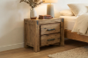 Picture of SPRINGBROOK 2-Drawer Solid Acacia Wood Bedside Table