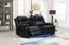 Picture of ORLANDO Air Leather Power Reclining Sofa Range with Console & Cup Holders & Storage & Bluetooth Speaker & USB Charging Port & LED Lighting