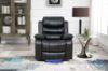 Picture of ORLANDO Air Leather Power Reclining Sofa Range with Console & Cup Holders & Storage & Bluetooth Speaker & USB Charging Port & LED Lighting