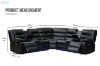 Picture of ORLANDO Air Leather Sectional Power Reclining Sofa with Console & Cup Holders & Storage & Bluetooth Speaker & USB Charging Port & LED Lighting