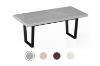 Picture of SYNERGYPLUS Dining Table with Trapezoid Metal Legs (Cement Grey) - 180x90