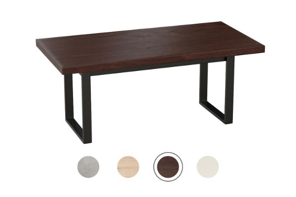 Picture of SYNERGYPLUS Dining Table with Square Metal Legs (Walnut) - 160x90
