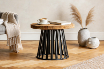 Picture of CARL D60 Reclaimed Pine Wood Round Side Table