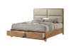 Picture of BRYDEN Solid Wood Bed Frame with Storage Drawers - Queen Size